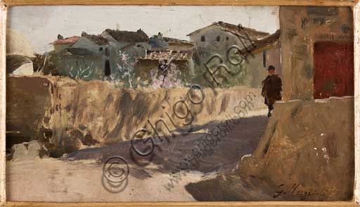 Assicoop - Unipol Collection: Giovanni Muzzioli (1854 - 1894), "Tuscan Landscape".