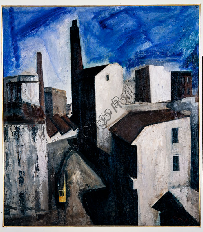 ”Paesaggio urbano”, di Mario Sironi,  1921.