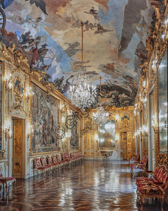  Clerici Palace: view of the Gallery of Tapestries or the Tiepolo Hall.