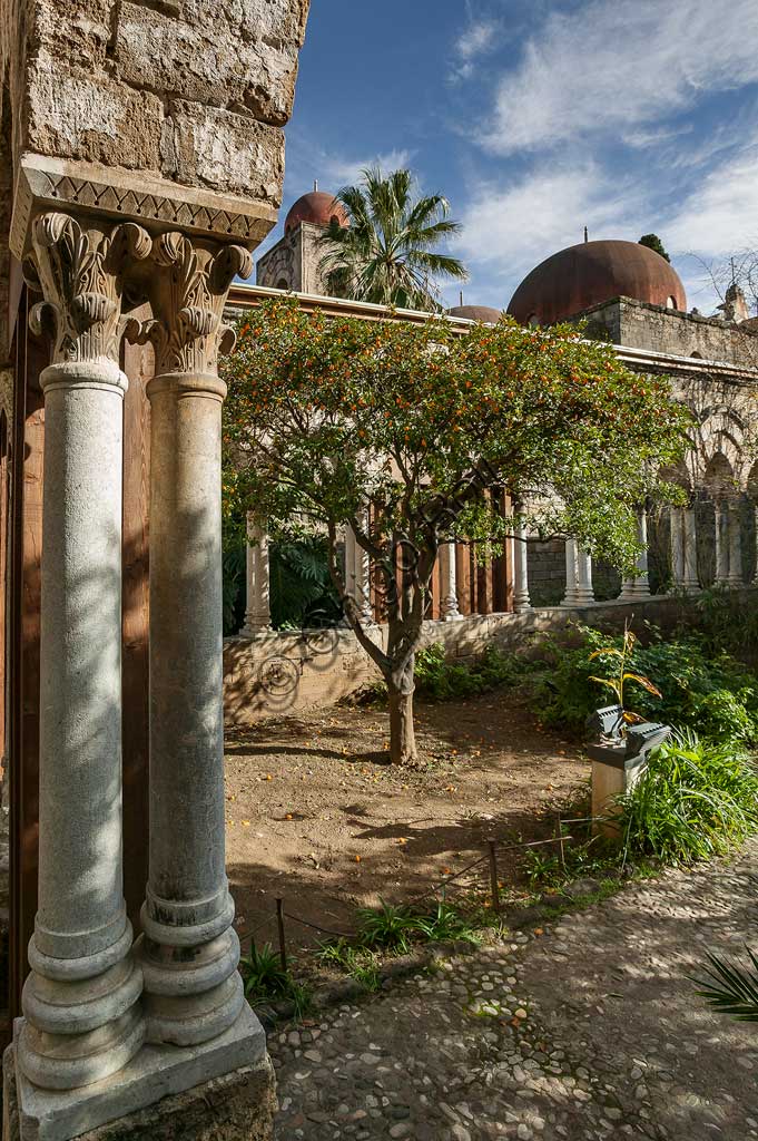 Palermo, the Church of St. John of the Hermits: the cloister.UNESCO site: Arab-Norman Palermo and the cathedrals of Cefalù and Monreale.