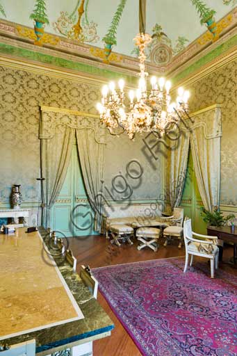 Palermo, The Royal Palace or Palazzo dei Normanni (Palace of the Normans), The Royal Apartment, the Green Room: view.