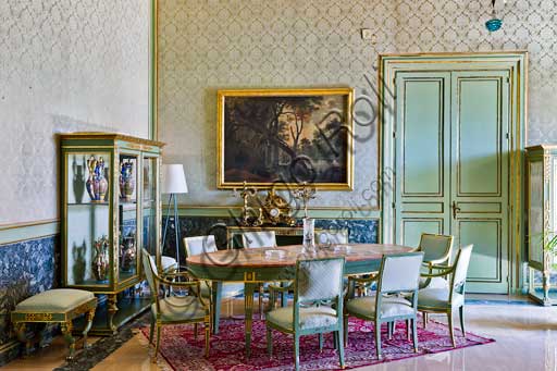 Palermo, The Royal Palace or Palazzo dei Normanni (Palace of the Normans), The Greek Tower, the Apartment of Charles III Borbone (The Formica Hall: view of one of the rooms.