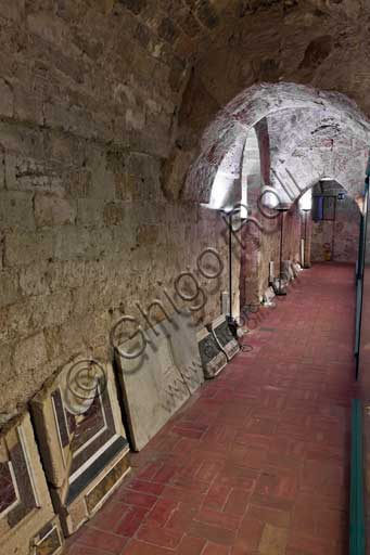 Palermo, The Royal Palace or Palazzo dei Normanni (Palace of the Normans), The Palatine Chapel (Basilica), the Crypt (Lower Church): corridor.