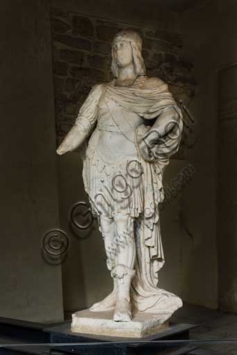 Palermo, The Royal Palace or Palazzo dei Normanni (Palace of the Normans), The Maqueda Courtyard: statue.