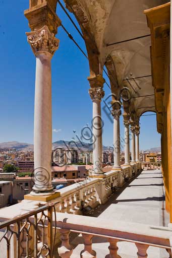 Palermo, The Royal Palace or Palazzo dei Normanni (Palace of the Normans), the Porta Nuova Tower: the loggia.