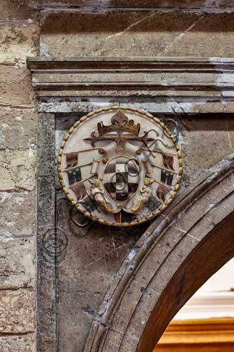 Palermo, The Royal Palace or Palazzo dei Normanni (Palace of the Normans), Joharia Tower, the Winds Room: emblem of Viceroy Toledo.