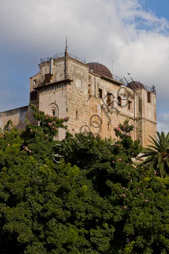 Palermo, The Royal Palace or Palazzo dei Normanni (Palace of the Normans): view of the Pisan Tower from West.