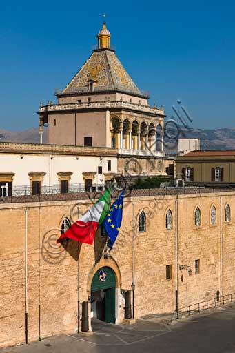 Palermo, Palazzo Reale o Palazzo dei Normanni: veduta della Torre di Porta Nuova.