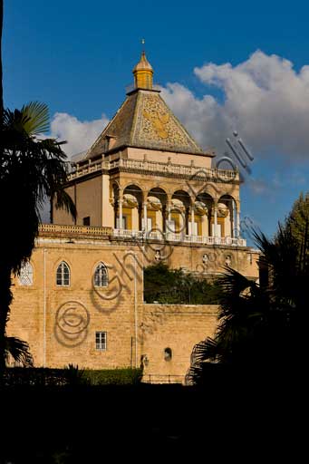 Palermo, The Royal Palace or Palazzo dei Normanni (Palace of the Normans): view of the Porta Nuova Tower.