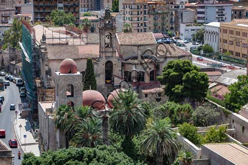 Palermo: view of the town from the Porta Nuova Tower. At the centre, the S. John of Hermits Church.