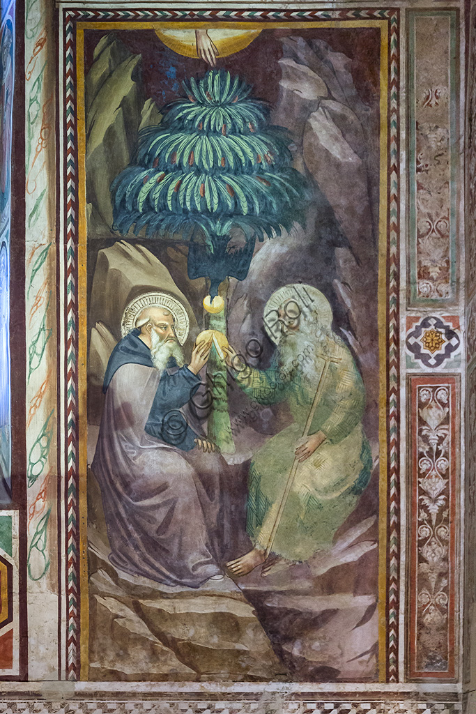 Pescia, Oratorio di San Antonio Abate: affresco attribuito a Bicci di Lorenzo ( prima metà del Quattrocento).