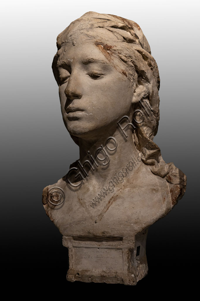 “Pia de’ Tolomei”, by Domenico Trentacoste, 1896, plaster.