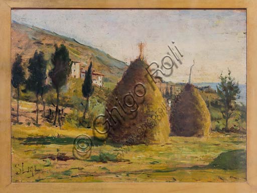 Piacenza, Galleria Ricci Oddi: "Pagliai al sole" (Haystacks in the Sun", by Silvestro Lega.