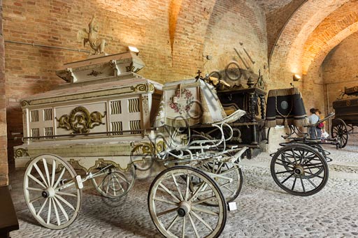 Piacenza, Farnese Palace, Municipal Museums, the Carriage Museum: the hearse room.