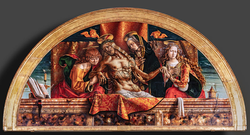 “Pietà”, dipinto a olio di Carlo Crivelli, fine XV secolo. 