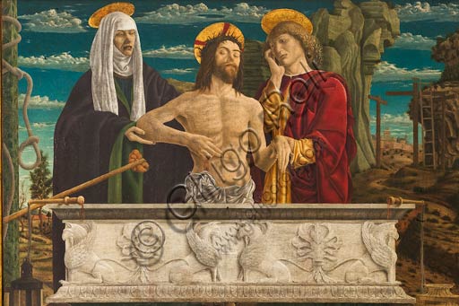 Modena, Galleria Estense: "Pietà", di Bartolomeo Bonascia (Bonasia), noto dal 1468 al 1527.