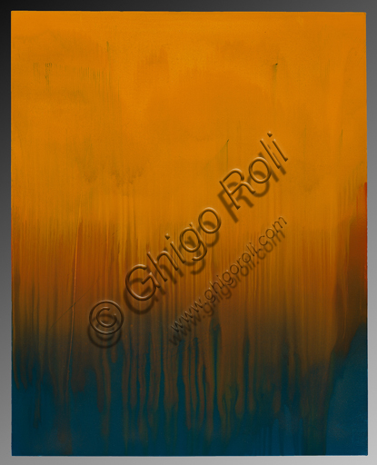 Erio Carnevali (1949): "Pittura di polvere" (olio e polvere su tela, 80 x 100 cm).