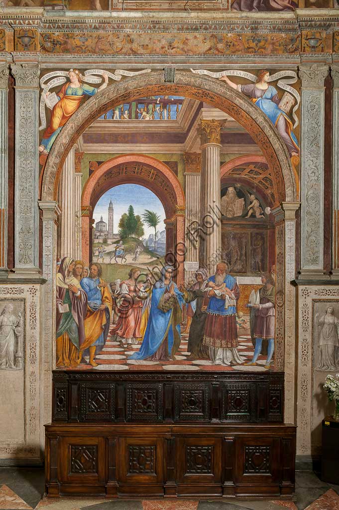 Saronno, Shrine of Our Lady of Miracles: Presbytery (or Main Chapel): "Presentation of Jesus at the Temple", fresco by Bernardino Luini, 1525 - 1532.