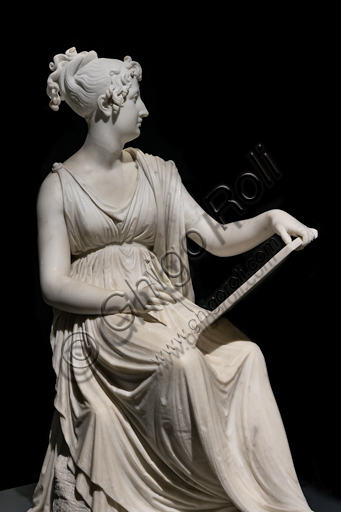 "La Principessa Leopoldina Esterhazy in atto di dipingere", 1805-18, di Antonio Canova (1757 - 1822), marmo. Particolare.