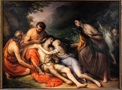 Giovanni Carnovali, detto il Piccio: "Rinvenimento di Aminta tra le braccia di Silvia", olio su tela, 1832-33 circa.