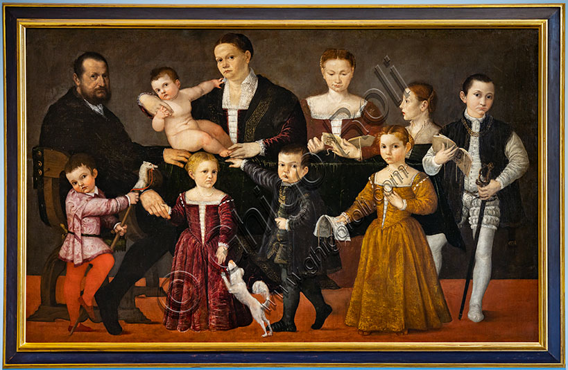 “Portrait of the Valmarana Family”, by Giovanni Antonio Fasolo, oil painting on canvas,1553-4.