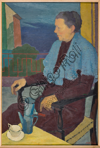 Collezione Assicoop - Unipol: Nereo Annovi (1908 - 1981), "Ritratto della madre", olio su tela.
