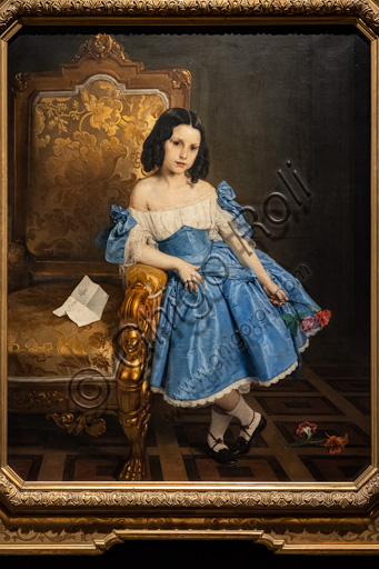 Francesco Hayez: "Ritratto della contessina Luigia Negroni Prati Morosini", olio su tela, 1867.