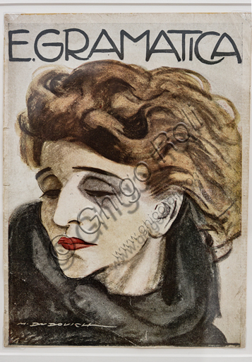 “Portrait of the actress Emma Gramatica” on a magazine cover, by Marcello Dudovich, 1920, letterpress print.