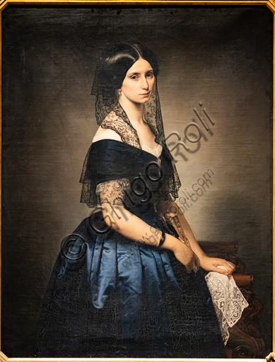 Francesco Hayez: "Portrait of  Antonietta Tarsis Basilico", oil painting, 1851.