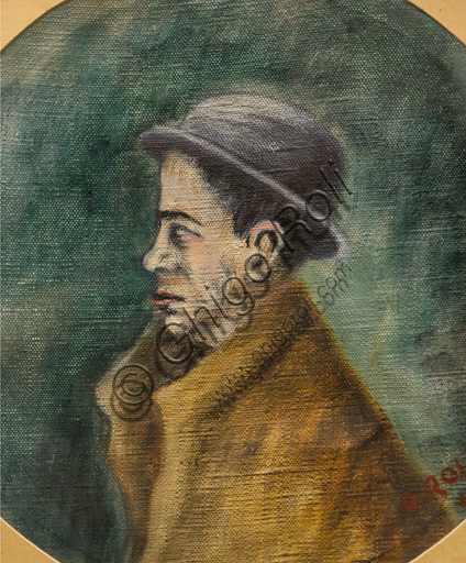 Museo Novecento: "Portrait of Antonio Delfini", by Ottone Rosai, 1941. Oil painting on canvas.