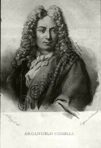  "Portrait of Arcangelo Corelli". Engraving.