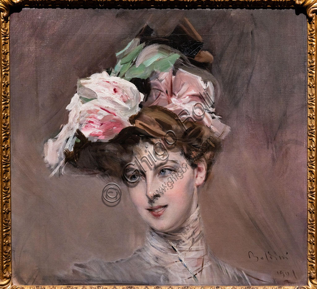 “Portrait of Beatrice Susanne Henriette van Bylandt”, by Giovanni Boldini, 1901, oil painting on canvas.