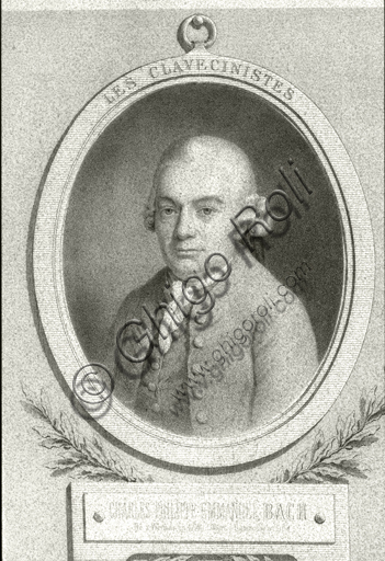  "Ritratto di Carl Philipp Emanuel Bach". Litografia.