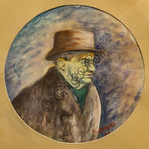 Museo Novecento: "Ritratto di Eugenio Montale", di Ottone Rosai, 1941. Olio su tela.