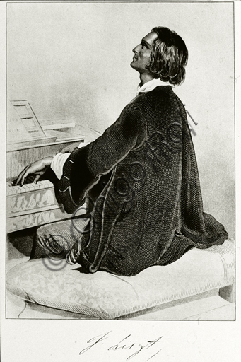  "Ritratto di Franz Liszt", incisione.