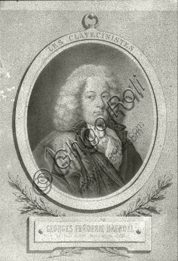  "Portrait of Georg Friedrich Händel". Lithograph.