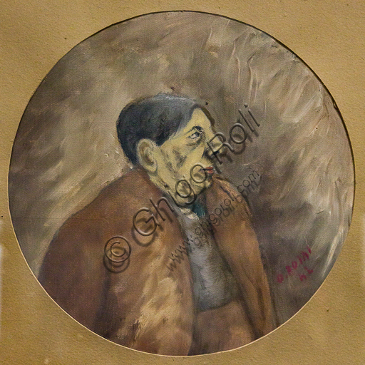 Museo Novecento: "Portrait of Giorgio De Chirico", by Ottone Rosai, 1942. Oil painting on canvas.