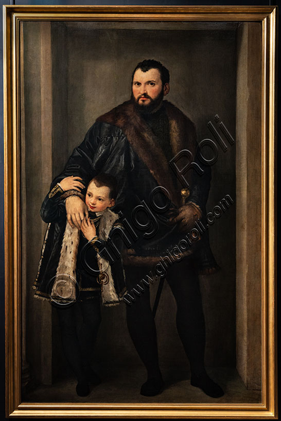 “Portrait of Iseppo Porto and his son Leonida”, by Paolo Caliari, known as Veronese, 1552, oil painting on canvas.