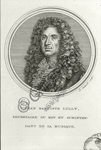  "Ritratto di  Jean.Baptiste Lully". Incisione.