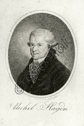  "Portrait of Johann Michael Haydn", engraving.