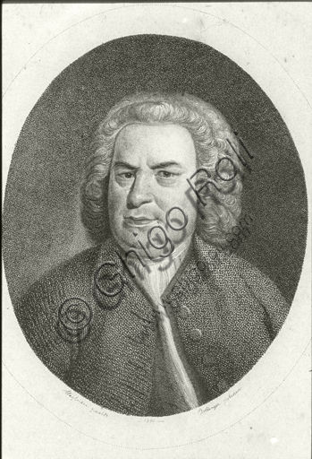  "Portrait of Johann Sebastian Bach". Engraving.