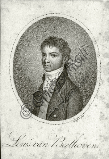  "Portrait of Ludwig van Beethoven", engraving.