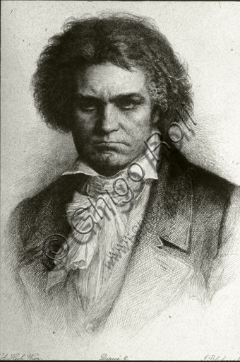  "Portrait of Ludwig van Beethoven", engraving.