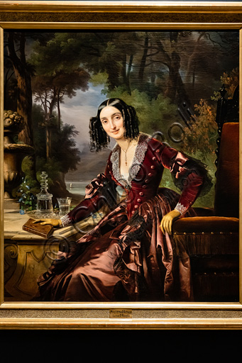 Giuseppe Molteni, Massimo D'Azeglio: "Portrait of Luisa  D'Azeglio Blondel Maumary", oil painting, 1841.