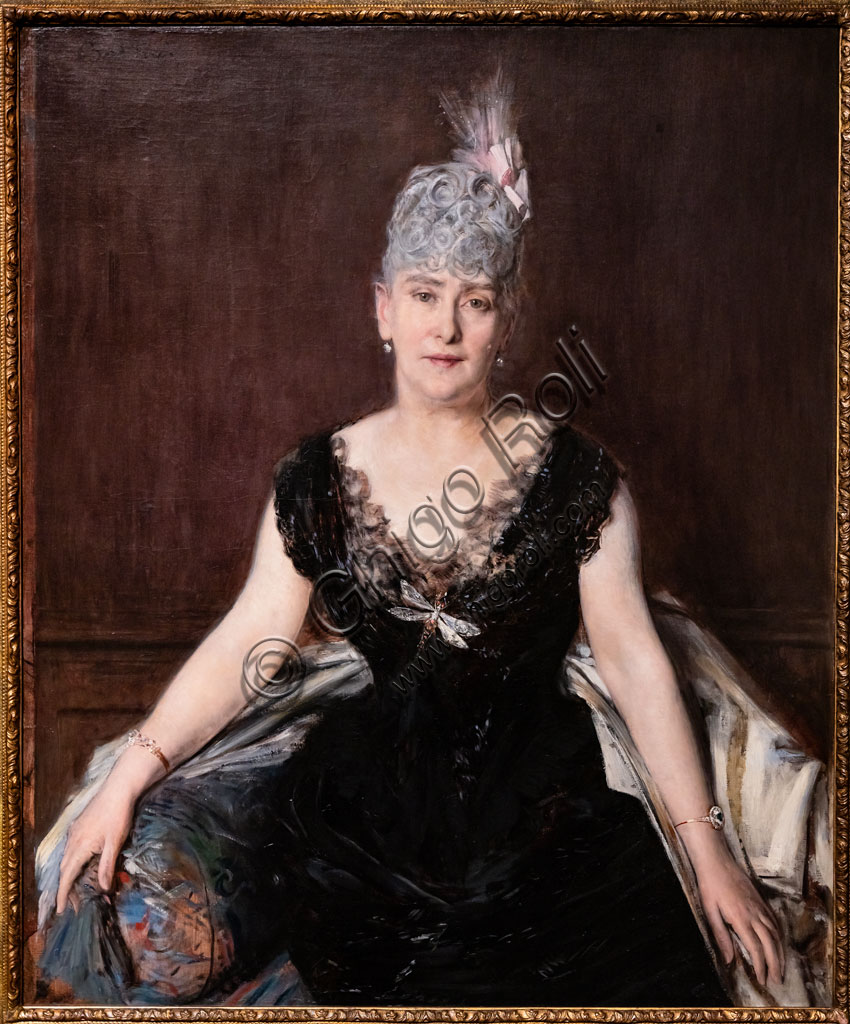 “Portrait of Madame Seligman”, by Giovanni Boldini, 1898, oil painting on canvas.