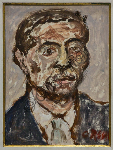 Museo Novecento: "Portrait of Marino Mazzacurati", by Ottone Rosai, 1954-5. Oil painting on canvas.