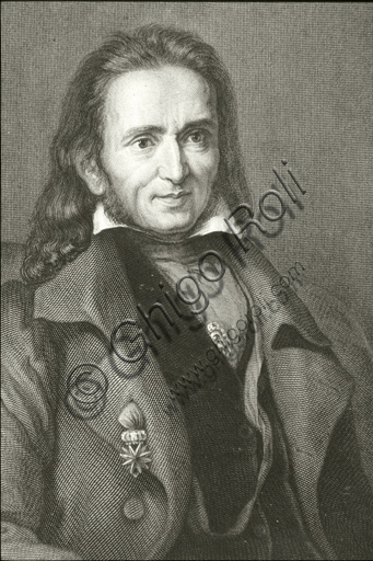  "Ritratto di Niccolò Paganini", incisione.