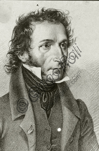  "Portrait of Niccolò Paganini", lithograph.