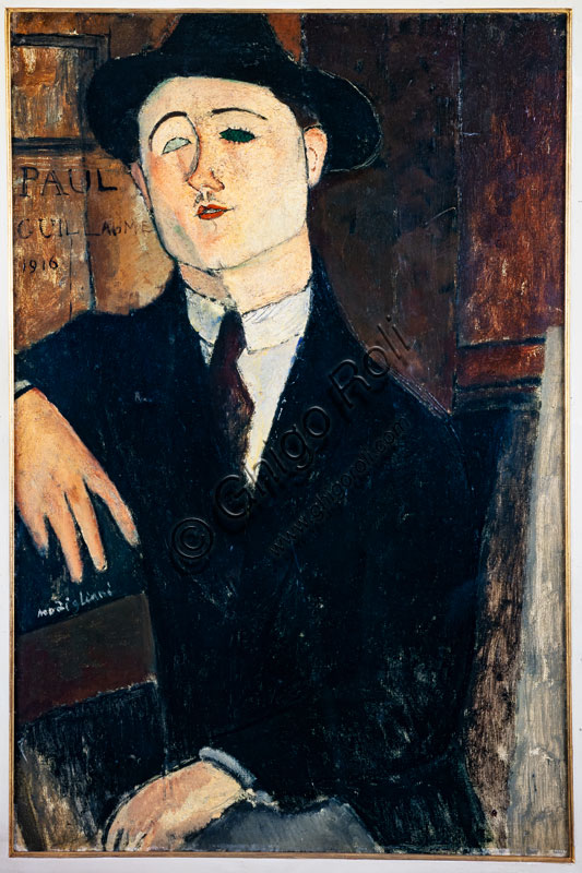  “Portrait of Paul Guillaume”, by Amedeo Modigliani, oil on canvas, 1916.