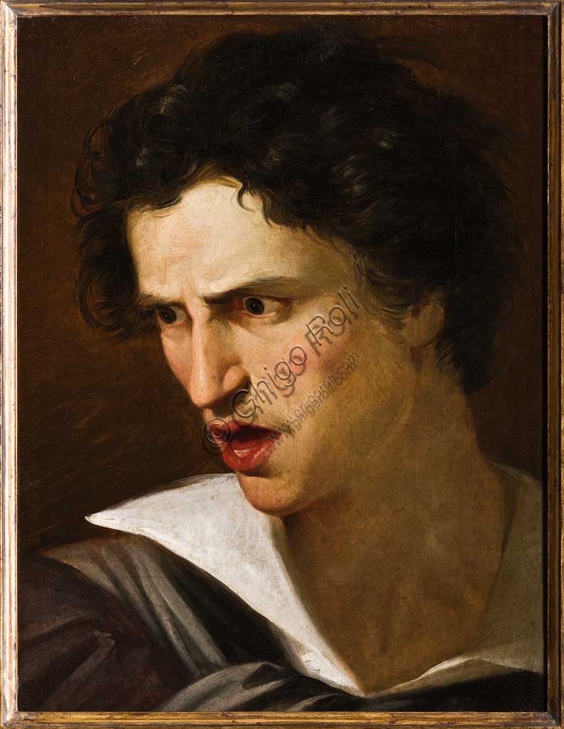 Assicoop - Unipol Collection:  Adeodato Malatesta  "Male Portrait, The Mad Man"; oil on canvas.